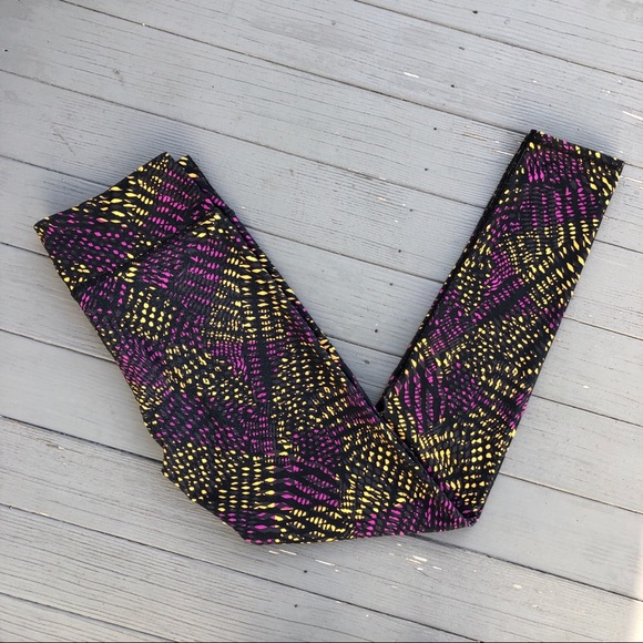 Fabletics Neon Geometric Dot Patterned Leggings S - Picture 6 of 8